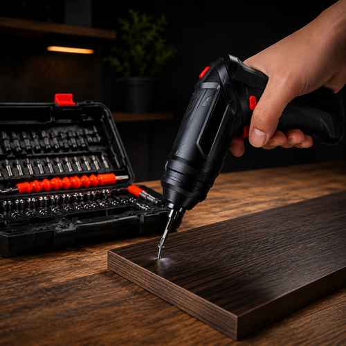 Mini Destornillador Eléctrico Inalámbrico 47 en 1 Mango Giratorio Bateria recargable y Set de 47