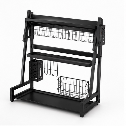 Escurridor de Platos de 2 Niveles con Organizador Multifuncional NovaHaus